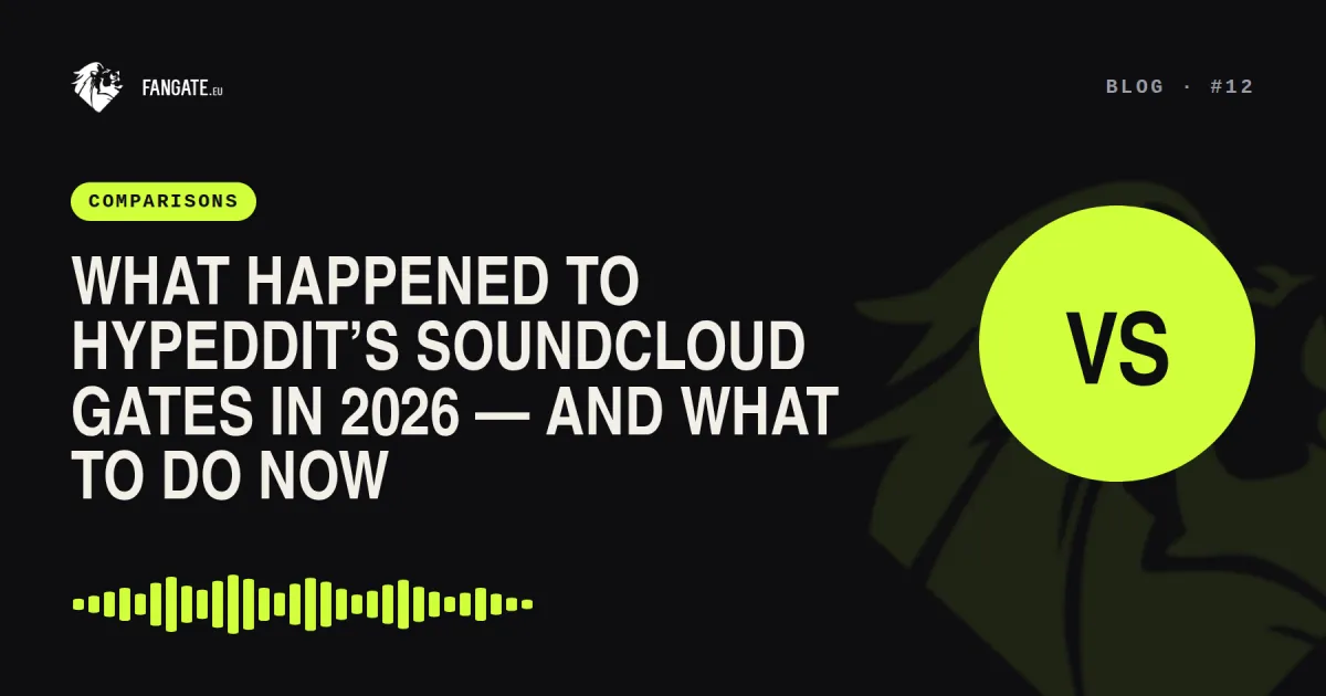 What Happened to Hypeddit’s SoundCloud Gates in 2026 — and What to Do Now — Fangate.eu blog